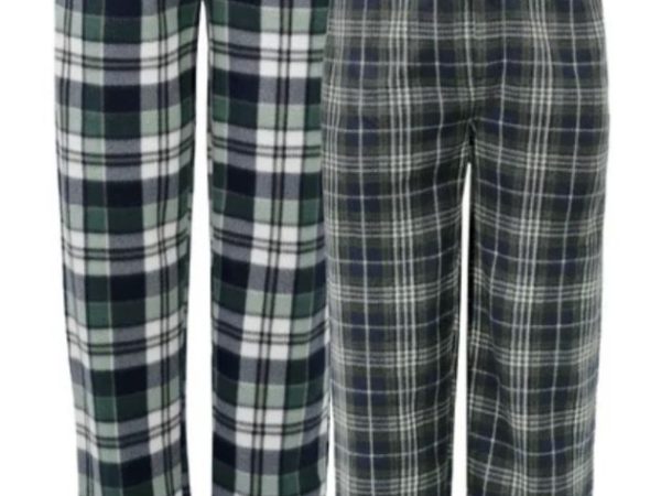 Fruit of the Loom Men’s Plaid Fleece Pajama Pant 2-Pack Bundle only $5.88!